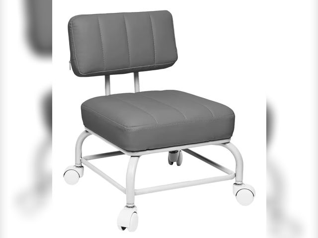 Lot 96-187768 - Backrest Rolling Stool with Brakes VAPAA TAIDE Rolling Chair Heavy Duty Roller Stools with Wheels fo...