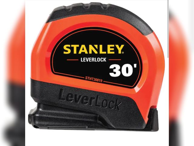 Lot 96-170477 - Stanley 30 ft. LeverLock High Visibility Tape Measure New
