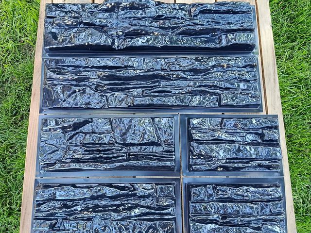 Lot 96-177672 - ABS 2mm Flagstone Limestone Natural Stone Mold Plastic Cement Molds Cement Wall Mould Concrete Tile ...