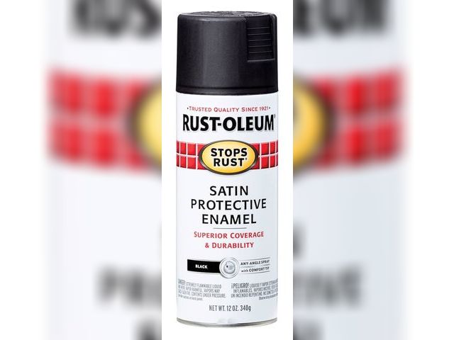 Lot 96-166493 - Rust-Oleum 7777830 Stops Rust Spray Paint, 12 oz, Satin Black

New, packaging varies