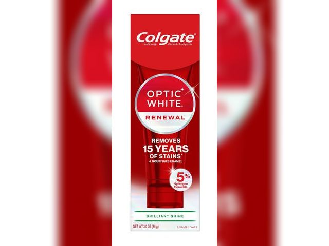 Lot 96-164494 - Colgate Optic White Renewal Teeth Whitening Mint Toothpaste, Brilliant Shine, 3.0 Oz EXP 4/26 New