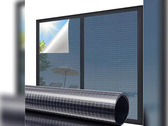 Lot 96-187700 - Coavas One Way Privacy Window Film Reflective Window Tint for Home,Static Cling Mirror Heat Blocking...