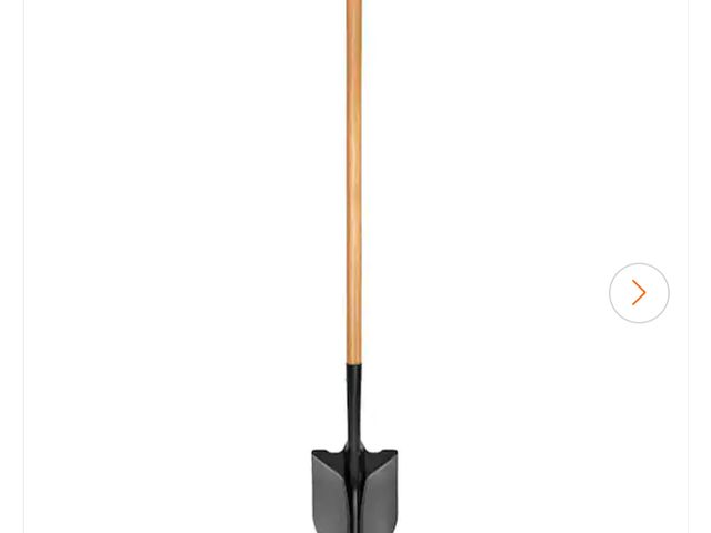 Lot 96-198156 - 43.3 in. L Wood Handle Digging Carbon Steel Shovel New