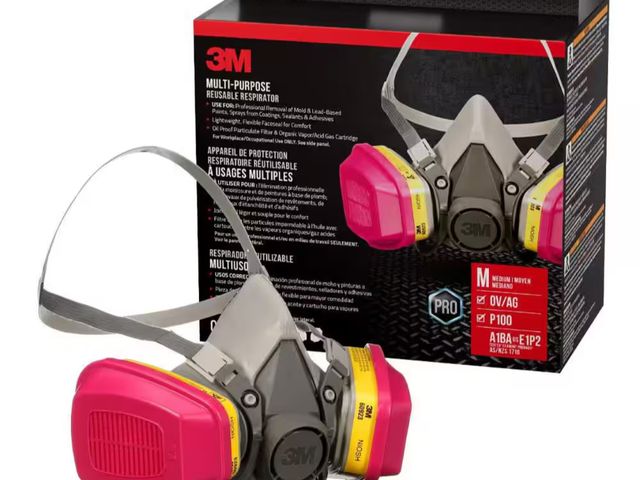 Lot 96-164639 - 3M OV AG P100 Professional Multi-Purpose Respirator in Black with Drop Down New