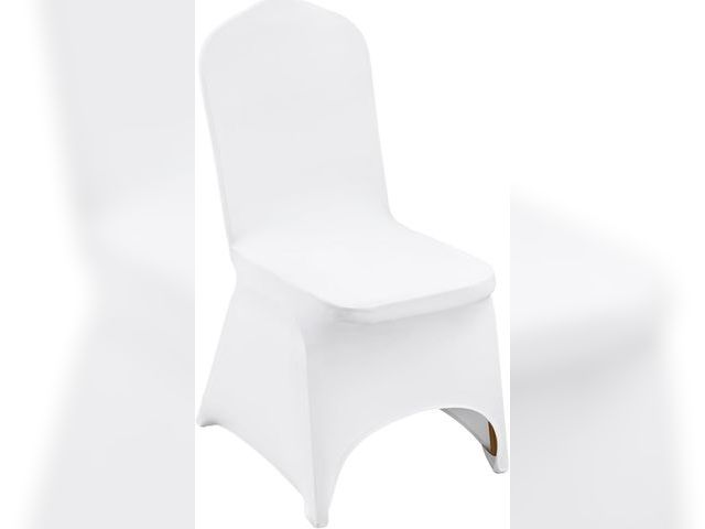 Lot 96-173749 - White Chair Covers Polyester Spandex Chair Cover Stretch Slipcovers for Wedding Party Dining Banquet...