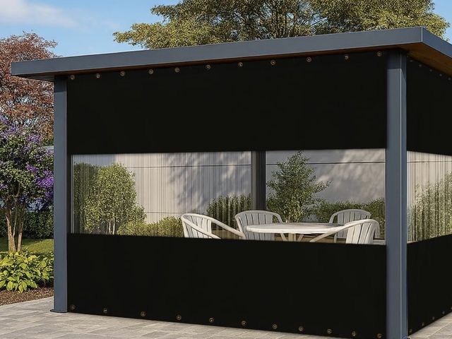 Lot 96-199749 - Covers &amp; All Vinyl Outdoor Curtains for Patio Waterproof – 12 oz Outdoor Clear Panel Curtains, G...