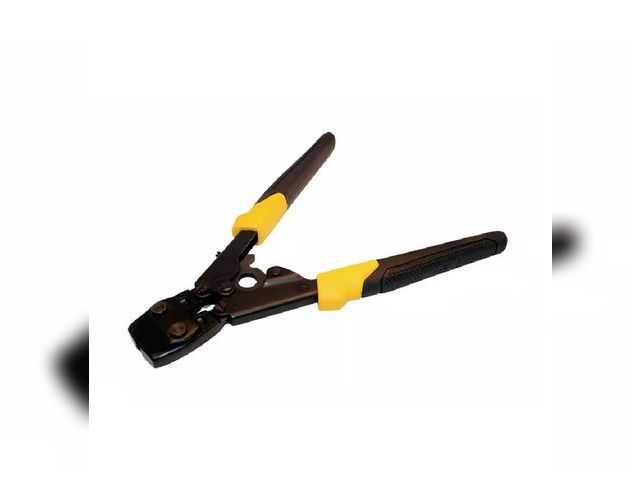 Lot 96-170823 - Apollo 3/4 in. PEX Quick Pinch Clamp Tool Black/Yellow 1 pc Missing rubber on one handle  used