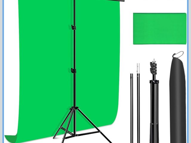 Lot 96-187458 - PULUZ Green Screen Backdrop Kit with Stand, 6.5X6.5ft Portable Green Screen Stand kit, GreenScreen B...