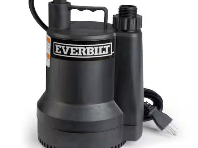 Lot 96-182410 - Everbilt
1/6 HP Plastic Submersible Utility Pump
used untested