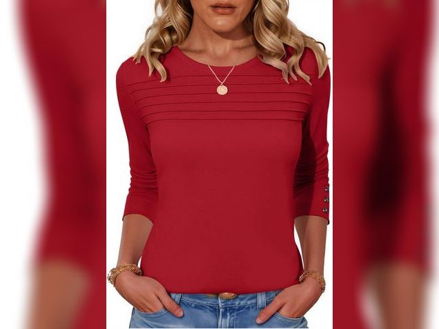 Lot 96-191766 - Blouses for Women Dressy Casual Long Sleeve Fall Fashion Tops Trendy Outfits for Work Office Shirts ...