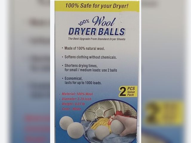 Lot 96-201049 - 2pk 100% Wool Dryer Balls Upgrade from Dryer Sheets Fabric Softener Alternative New