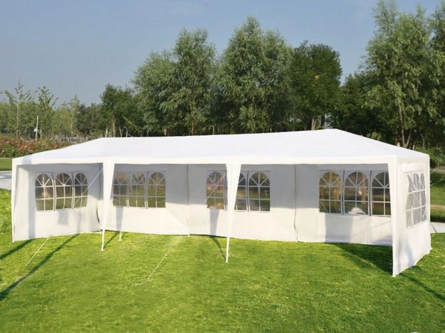 Lot 96-227801 - Costway 10'x30' Party Wedding Outdoor Patio Tent Canopy Heavy duty Gazebo
Pavilion Event MSRP $155 N...