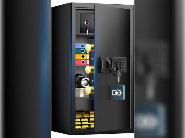 Lot 96-179936 - Large Fireproof Safe, Home Safe Water and Fireproof, Large Document Safes With Digital Combination L...