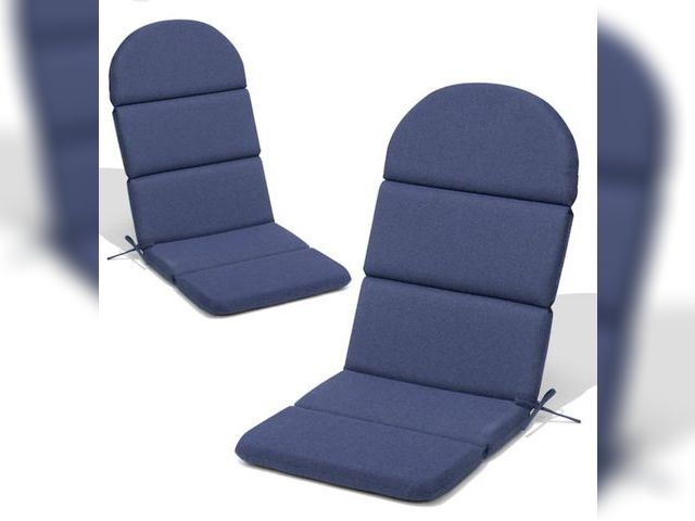 Lot 96-179074 - Crestlive Products 50 in. x 20 in. 2-Piece Sunbrella Outdoor Adirondack Chair Cushion in Navy New