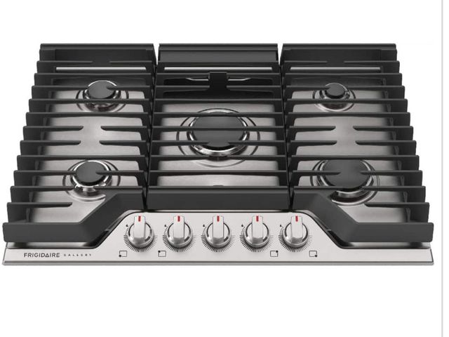 Lot 96-162291 - Frigidaire Gallery 30 in. Gas Cooktop in Stainless Steel with 5-Burner Elements, including Quick Boi...