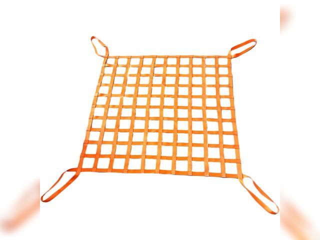 Lot 96-164137 - Safety Lifting Net Straps 2*2m 15cm Square Flat Nylon Sling Hoisting Loading and Unloading Heavy Obj...