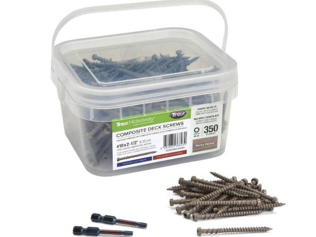 Lot 96-221847 - Trex 2-1/2 in. Torx Flat Undercut #
10 Rocky Harbor Color-Match Composite Deck Screws 350-Count/Box ...