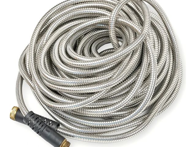 Lot 96-165789 - Stainless Steel Garden Hose | Kink and Puncture Proof | Resistant to Tearing, Cracking, Corrosion an...