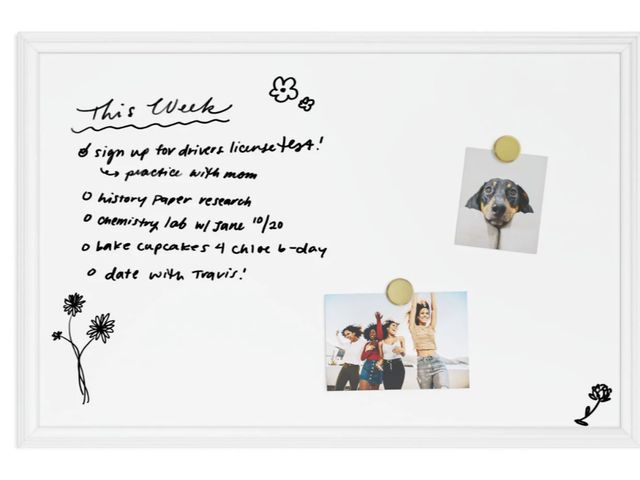 Lot 96-187430 - U Brands 20 x 30 in., Magnetic Dry Erase Board, White Décor Frame
New