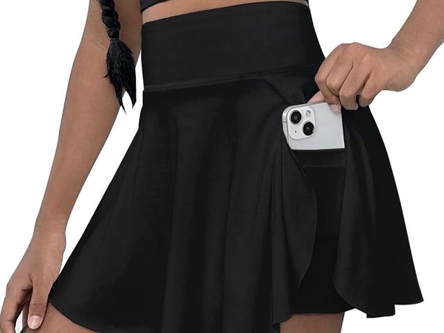 Lot 96-233115 - Athletic Skort High Waist Tennis Skirts with Shorts  Skirts with Pockets New Size 8