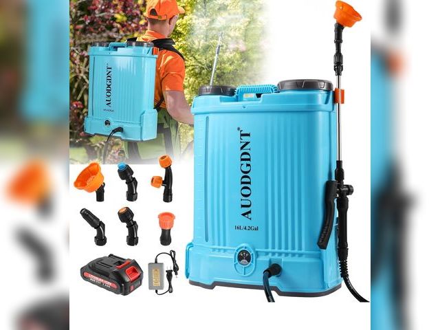 Lot 96-163922 - Battery Powered Backpack Sprayer 4 Gallon, 100 PSI Electric Garden Sprayer with 21V 2.6Ah Battery &a...