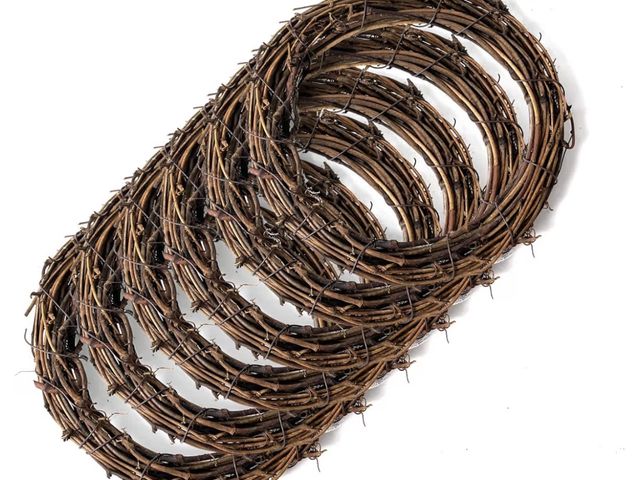 Lot 96-230776 - Worown 7 Piece 6 Inch Natural Grapevine Wreaths, Vine Branch Wreath, Rattan Wreath for DIY Christmas...