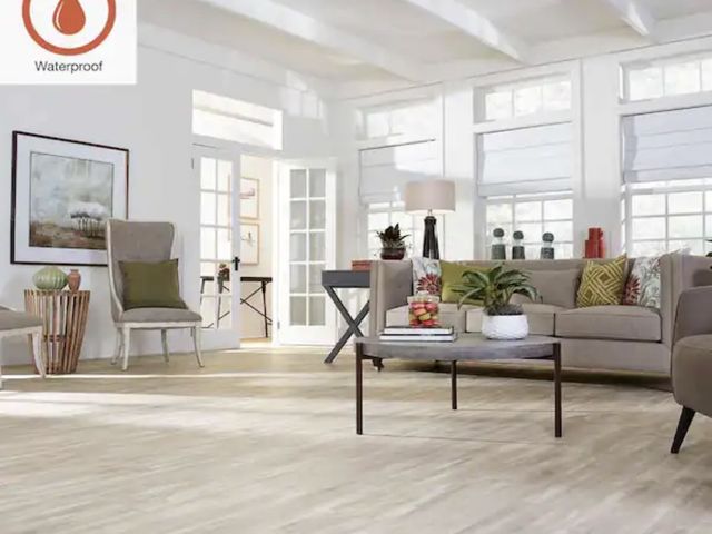 Lot 96-227505 - 137.41 Sq. Ft. Of Pergo
Outlast+ Soft Oak Glazed 12 mm T x 7.4 in. W Waterproof Laminate Wood Floori...