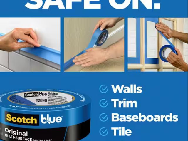 Lot 96-163001 - 3M ScotchBlue Original Multi-Surface Painter's Tape (6 Rolls) New