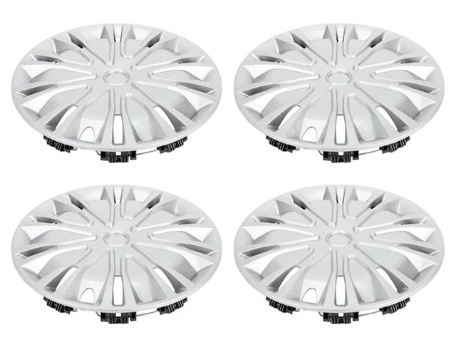 Lot 96-181795 - 4 Pcs Car Wheel Rim Hub Cover Wheel Hub Caps 16 Inch Universal for Car Pickup Truck SUV Plastic Silv...