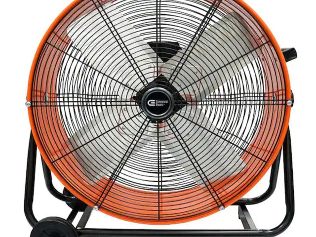 Lot 96-172739 - Commercial Electric
24 in. 2-Speed Heavy Duty Tilt Drum Fan
New 
Msrp $149.00