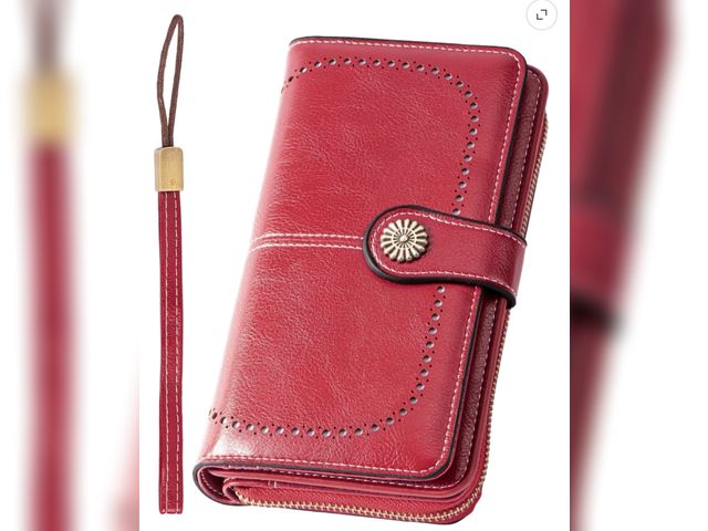 Lot 96-230727 - Gmdisc Wallets for Women Genuine Leather Wallet Credit Card Holder with RFID Blocking Large Capacity...