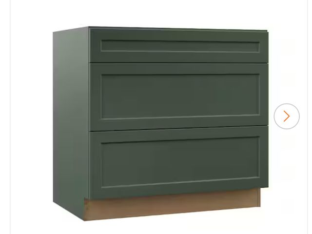 Lot 96-167476 - Hampton Bay Designer Series Melvern 36 in W 24 in D 34.5 in H Assembled Shaker Pots and Pans Drawer ...