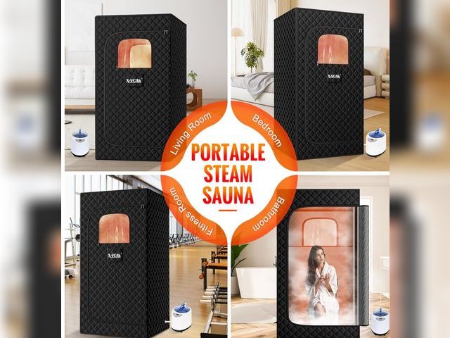 Lot 96-214012 - Upgraded Portable Sauna for Home，Relaxation, Steam Sauna for Home with Steamer
Used untested 
MSRP $...
