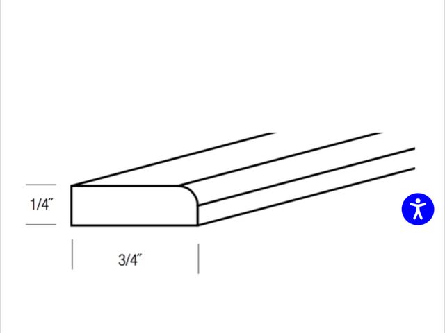 Lot 96-165681 - SM8 - Dover White - Scribe Molding 96 in long New