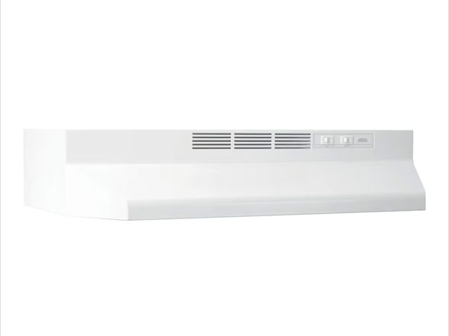 Lot 96-211319 - Broan-NuTone RL6200 Series 24 in. Ductless Under Cabinet Range Hood with Light in White RL6224WH Unu...