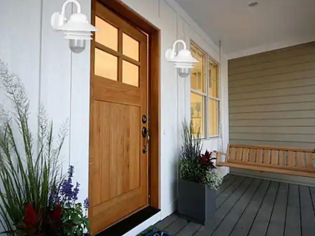 Lot 96-198244 - SOLUS
Nautical White Outdoor Hardwired Lantern Sconce with 3000K LED Bulb and Clear Prismatic Acryli...