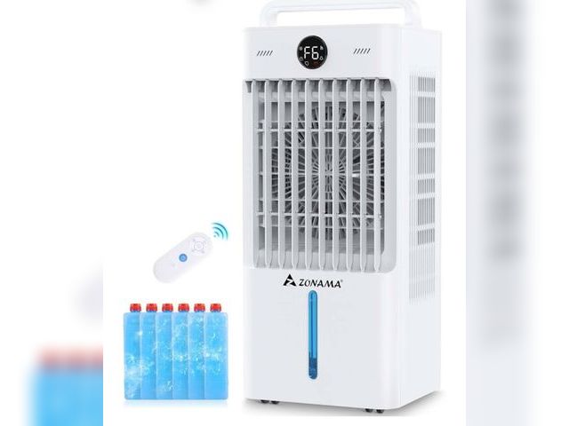 Lot 96-169626 - Swamp Cooler, 3-IN-1 Evaporative Air Cooler with Display &amp; Remote, Windowless Portable Air Condi...