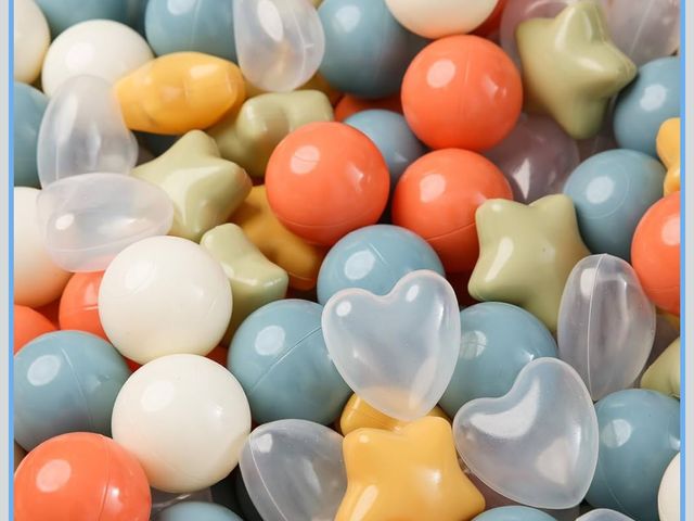 Lot 96-190779 - TRENDPLAY Ball Pit Balls Star and Heart Shapes for Toddlers 
exact quantity unknown 
New