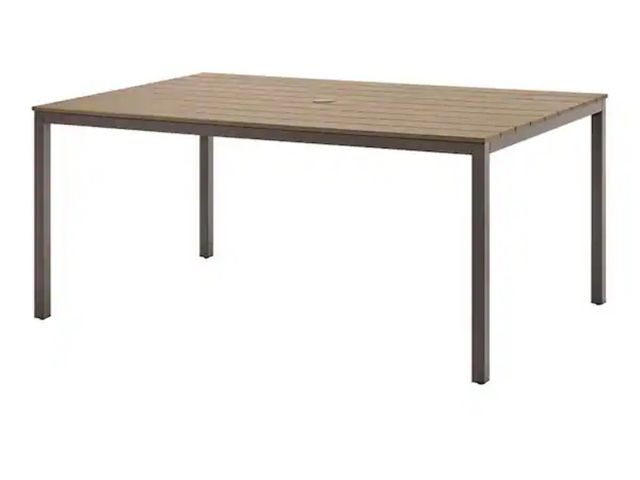 Lot 96-166251 - StyleWell
Sandpoint Brown Rectangle Metal 28.5in Outdoor Dining Table
Open Box / Unused-- scratches ...