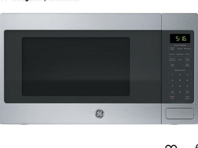 Lot 96-210600 - GE Countertop Microwave Oven, 1,150-watt Capacity, 1.6 Cubic Ft., 8 Auto Setting Cooking Settings, C...