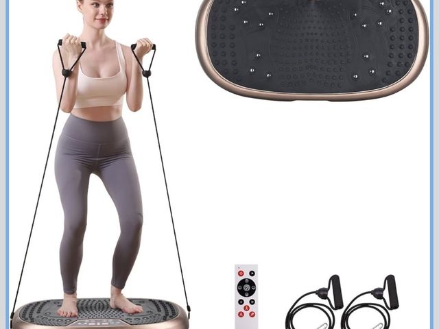 Lot 96-210249 - EILISON FitMaxx 3D XL Vibration Plate Exercise Machine - Whole Body Workout Vibration Platform w/Loo...