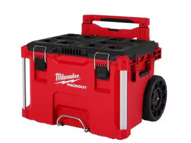 Lot 96-156969 - Milwaukee PACKOUT 22 in. Rolling Modular Tool Box Low Profile Handle MSRP $159 Unused
