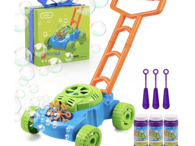 Lot 96-230585 - Bubble Lawn Mower Toddler Toys, Bubble Machine Outdoor Garden Toys New