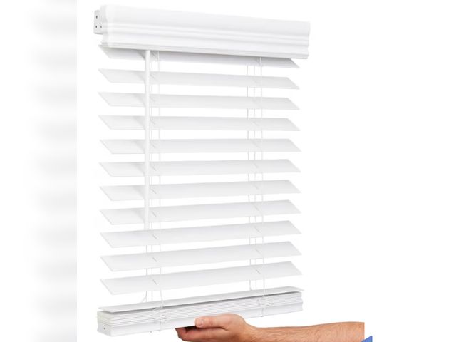 Lot 96-188029 - Lotus &amp; Windoware Cordless, 2 Inch Faux Wood Blind, 24" Wide x 60" Long, Window Blinds, Blinds &...