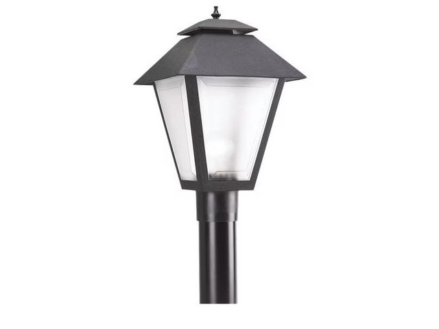 Lot 96-162793 - Generation Lighting
Polycarbonate Outdoor Collection 10.5 in. W. 1-Light Outdoor Black Lamp Post Lig...