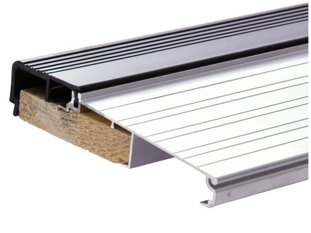 Lot 96-227718 - Frost King 5-5/8 in. × 3 ft. Silver&amp; Brown Fixed Sill Threshold New