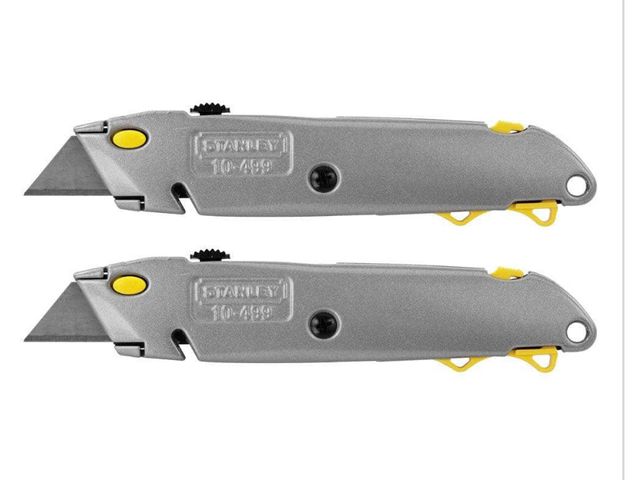 Lot 96-163135 - Stanley Quick Change Retractable
Utility Knife (2-pack) Unused
