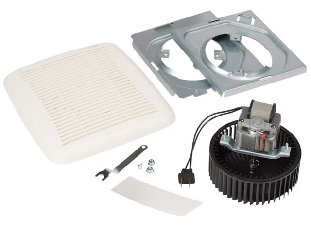 Lot 96-190870 - Broan-NuTone BKR60 QuickKit Ultra-Quiet Bath Fan Replacement Motor and Cover/Grille, 60 CFM, 20% mor...