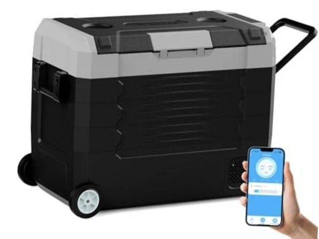 Lot 96-173405 - 12 Volt Refrigerator, 40QT(37L) Car Fridge, Portable Electric Cooler with APP Control, 12V Cooler -1...