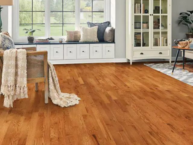 Lot 96-213936 - Approximately 20 sq ft of Bruce
Plano Gunstock Oak 3/4 in. T x 2-1/4 in. W Smooth Solid Hardwood Flo...